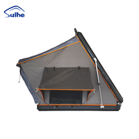 Tente de toit pliable à double couche en alliage d'aluminium, coque rigide, Oxford, taille familiale, 3 personnes, imperméable, anti-UV/anti-vent, installation rapide, SUV