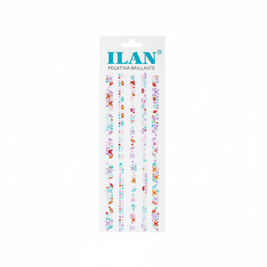 ILAN - Adhesivo Decorativo 2D con Brillantina y Diamantes de Imitación, 32 cm, Autoadhesivo, No Tóxico, Diseño de Mariposa, Bonito Diseño de Dibujos Animados, Decoraciones para Uñas - Product Image 1