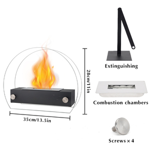 Doppio lato circolare di vetro <span class=keywords><strong>bioetanolo</strong></span> <span class=keywords><strong>camino</strong></span> rimovibile in metallo da tavolo <span class=keywords><strong>camino</strong></span> Festival decorativo pozzo del fuoco - Product Image 6