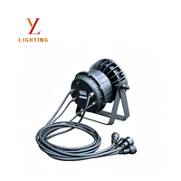 Projecteur PAR LED étanche 54x3W RGBW 3-en-1 180W IP65 9/10 canaux DMX512 en aluminium moulé sous pression pour scène