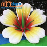 Prix d'usine, ballon géant gonflable en forme de fleur de 2 m, lumière LED RGB intégrée, ventilateur intégré, taille personnalisée, polyester taffetas pour fête