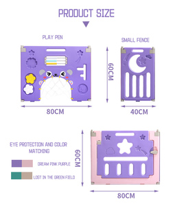 <span class=keywords><strong>Parque</strong></span> Plegable para Bebé Zona de Juegos Interior Juego Completo Valla de Seguridad para Bebé Morado Corrales para Bebés <span class=keywords><strong>Corral</strong></span> de Juegos de Seguridad para Niños - Product Image 4