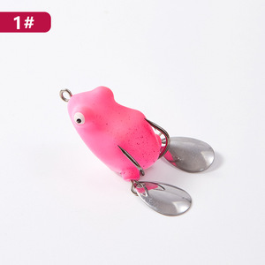 Vente chaude 3.2cm 4.5g Blackfish Double Spinner <span class=keywords><strong>Grenouille</strong></span> Leurre Bionique Pêche De Fond pour Bar et Poisson D'eau Salée pour La <span class=keywords><strong>Position</strong></span> Du Lac - Product Image 6