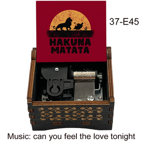 Caja de música Vintage de madera con cuerda para sentir el amor esta <span class=keywords><strong>noche</strong></span>, regalo de Anime para amigos, Festival familiar, decoración para el hogar y la Oficina - Product Image 4