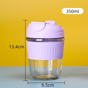 แก้วน้ำพร้อมหลอด 350 มล. 500 มล. สำหรับใช้ในบ้านและสำนักงาน - Product Image 5