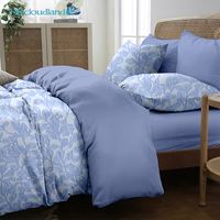 Parure de lit de luxe en jacquard de polyester Cloudland, ensemble de couette et housse de couette, taille Queen, 3 pièces, vente en gros