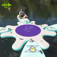 Planche de surf gonflable GREEN avec logo personnalisé-Pilates Yoga Fitness Mat, équipement de surf de piscine OEM pour adultes