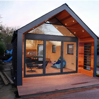 Sauna extérieur de luxe moderne en bois massif électrique 2025 avec toit pointu et design cubique