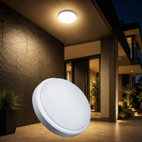 Applique murale et plafonnier LED rond moderne 15W IP65 étanche pour extérieur, porche, garage, couloir, décoration de façade