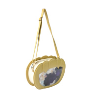 Tas Selempang Transparan Bentuk Labu Custom dengan Jendela, Tali Rantai, untuk Menampilkan Koleksi Anime, OEM ODM