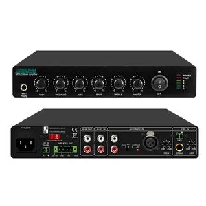 Amplifier Stereo Mini Desktop 120W untuk Sound System PA Mixer 2 Channel Input Mic Usb Sd Fm Mini Power Mixer Amplifier