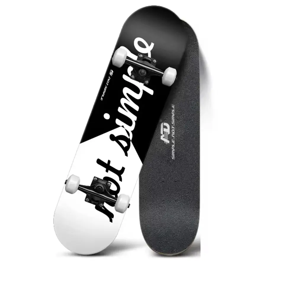 Grosir kualitas tinggi kustom cetak logo ukuran murah kayu maple lengkap pro skateboard untuk dewasa