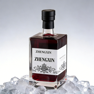 Botella de <span class=keywords><strong>Whisky</strong></span> Cuadrada de 250ml-750ml, Acabado Negro Mate y Blanco Esmerilado, Base Gruesa, <span class=keywords><strong>Etiqueta</strong></span> e Impresión Personalizadas - Product Image 6