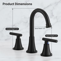 Robinet en acier inoxydable sans plomb à large ouverture pour lavabo de caravane ou de ferme avec siphon escamotable et conduites d'alimentation