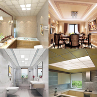 Plafonds suspendus modernes en PVC 3D ignifuges, design luxueux, imprimés pour la maison, le salon, la chambre à coucher