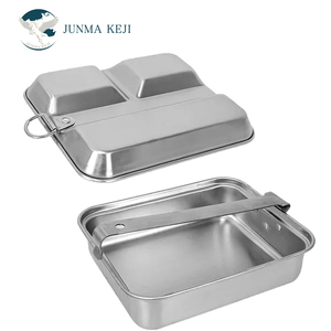 Ultralight Stainless Steel Camping Mess Kit <strong>Square</strong> Camping Outdoor Lunch Box Camping Hiking Backpacking - Product Image 5