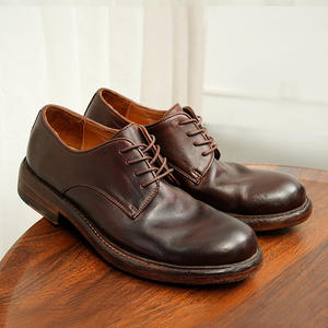 Chaussures plates décontractées pour hommes en cuir véritable respirant, légères, élégantes, pour affaires, mariage, avec semelle en caoutchouc - Product Image 3