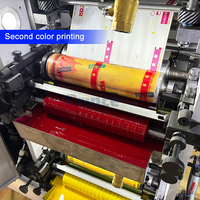 Machine d'impression flexographique automatique 4 couleurs rouleau à rouleau pour étiquettes avec laminage et découpe