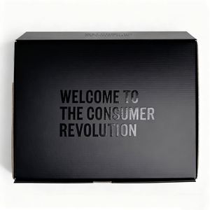 Caja de Envío Negra Corrugada de Lujo para Extensiones de Pestañas, Crema Facial, Embalaje de Regalo, Materiales Reciclados, Forro de EVA, Grabado en Relieve - Product Image 2