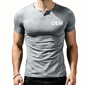 <span class=keywords><strong>Camiseta</strong></span> <span class=keywords><strong>de</strong></span> Manga Corta para Hombre, 180 Gramos, Mezcla <span class=keywords><strong>de</strong></span> Algodón y Spandex, Casual, Anti-Pilling, Transpirable, Servicio OEM, Primavera/Verano, con un Botón - Product Image 1