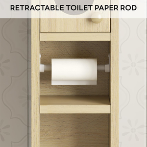 <span class=keywords><strong>Mueble</strong></span> <span class=keywords><strong>de</strong></span> <span class=keywords><strong>Baño</strong></span> Delgado <span class=keywords><strong>de</strong></span> Madera con Estantes Ajustables y Patas Ajustables, <span class=keywords><strong>Mueble</strong></span> <span class=keywords><strong>de</strong></span> Pie Independiente <span class=keywords><strong>para</strong></span> Almacenamiento <span class=keywords><strong>de</strong></span> <span class=keywords><strong>Toallas</strong></span> - Product Image 4