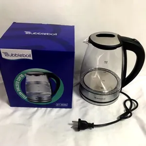 Bubble boil Großer 2L Wasserkocher Edelstahl mit Glas design für Haushalts geschenke Großhandel Spot Wasser härtung stopf