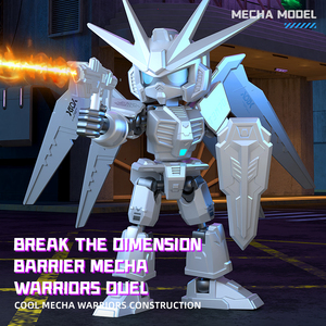 Modelo de Mecha <span class=keywords><strong>Gundam</strong></span> Pequeño con Articulaciones Móviles, Figura de Juguete para Armar, Juguete Moderno y Genial de Plástico para Niños, Impreso en <span class=keywords><strong>3D</strong></span>, Venta al por Mayor - Product Image 6