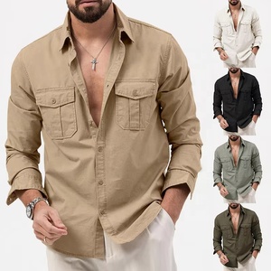 Camisas de Franela Clásicas de Alta Moda 2026 para Hombres y Niños, Manga Larga, Logotipo Personalizable, Alta Calidad a un Precio Accesible para Primavera - Product Image 1