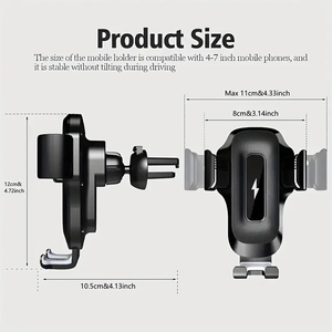 Cargador rápido inalámbrico para coche de 15W, Cargador rápido para <span class=keywords><strong>iPhone</strong></span> 16, 15, 14, 13, 12 Pro, Max, 11, XR, <span class=keywords><strong>XS</strong></span>, X, cargador de teléfono inalámbrico tipo C para coche - Product Image 2