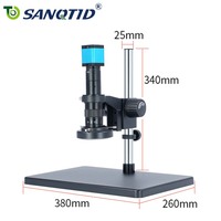SANQTID TD-10A-H208A HDMI 20MP Video Microscope, 60fps 26-180X Electronic Magnifying Glass for Mobile Phone Circuit Board Repair
