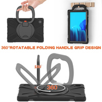 Coque de protection pour tablette en silicone 10.4 pouces, étui rétro pour Samsung Galaxy Tab A7 T500 2020 avec support rotatif intégré 360