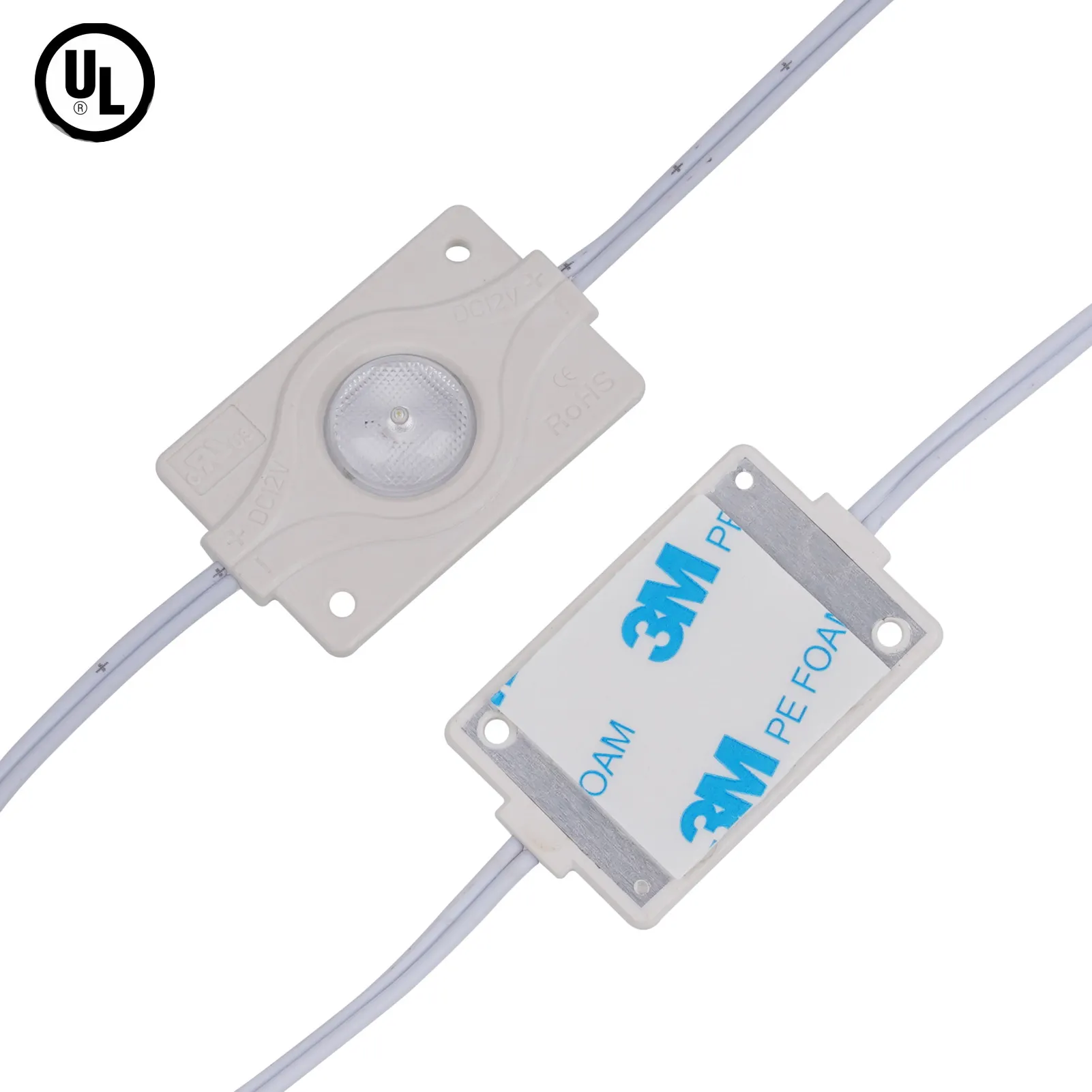 Módulo LED de 6000K SMD3030 12V CC 2 vatios blanco 160 grados IP67 luz exterior módulo LED para publicidad caja de luz signo