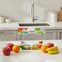 Sacs de conservation des fruits perforés personnalisés pour les cerises des supermarchés, sacs respirants à fermeture automatique, autoportants, à tenir à la main