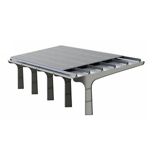 Système de production d'énergie solaire photovoltaïque personnalisé EU YMHD pour abri de voiture, monté au sol, résistant aux vents de 60 m/s et aux charges de neige de 1,4 kN/m² - Product Image 3