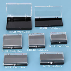 SUNSHING <span class=keywords><strong>polystyrène</strong></span> petites boîtes de rangement à charnières en plastique bijoux bonbons pièces pièces échantillons vitrine ongles pointe conteneurs - Product Image 3