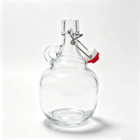 Bouteille de stockage en verre à couvercle basculant de qualité alimentaire avec poignée, carafe en verre transparent pour huile d'olive, vin, boissons maison