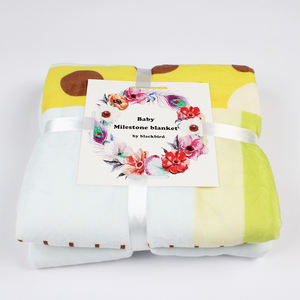Couverture de photo de flanelle polyester personnalisée pour nouveau-né couverture de jalon mensuelle pour bébé couverture de jalon super douce pour bébé - Product Image 6