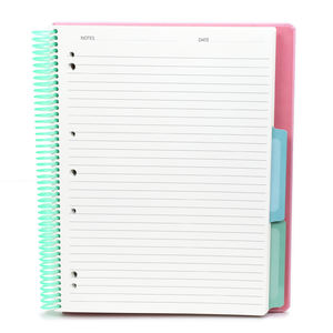 工厂价格纸板纸印刷塑料螺旋装订期刊议程定制螺旋笔记本礼品 - Product Image 5