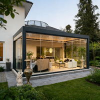 3x3 3x4 Moderne Wasserdichte Winddichte Anti-UV Outdoor-Balkon-Pergola aus Aluminium mit Motorisiertem Ferngesteuertem Verstellbarem Lamellendach