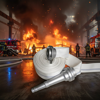 Tuyau d'incendie flexible en toile/PVC de 3 pouces et 4 pouces avec raccord BS pour les besoins des pompiers et l'irrigation agricole