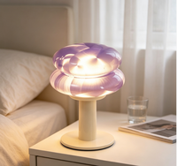 Lampe de table rechargeable à commande tactile trois couleurs, crée une ambiance cosy dans la chambre, le bureau ou au chevet.