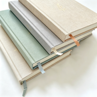 Carnet de notes personnalisé A5 en lin, couverture rigide, reliure cousue, cadeau promotionnel d'entreprise, agenda