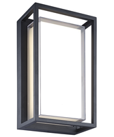 Vente flash - Luminaire mural extérieur moderne carré, étanche IP54, corps en aluminium, lampe LED E27, certifié RoHS