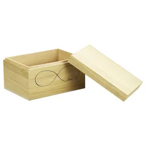 创意装饰大素木储物盒未上漆礼品盒木质纪念品记忆工艺包装盒