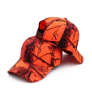 Logo personnalisé Vrai Arbre Casquette Camo Chasse Pêche Orange Casquette Camo À Vendre