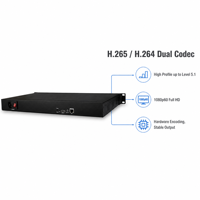 Encodeur vidéo IP H.265 pour montage en rack, RTMP RTSP HTTP 1080p, diffusion en direct, encodeur de diffusion en direct