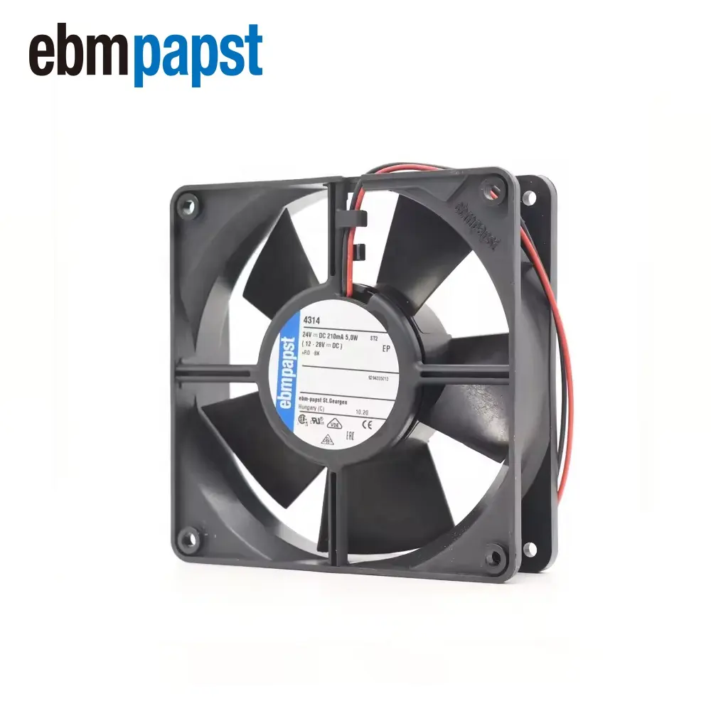 Allemagne EBM PAPST TYP 4314 120x120x32mm 24V DC 12032 120x120x32mm 6W 3 fils 12CM onduleur ventilateur de refroidissement Axial