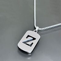 Collier avec initiale en acier inoxydable, pendentif alphabet 26 lettres, collier pour homme et femme, bijoux personnalisés, cadeau