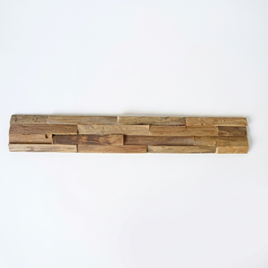 Revêtement mural en bois de teck rustique écologique, design personnalisé, panneaux intérieurs, décoration de chambre, décoration de Noël, Asie - Product Image 1