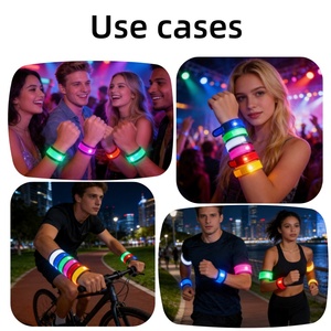 Bracelets lumineux LED personnalisables avec logo, bracelets à pression colorés et clignotants pour concerts, événements, soirées et course nocturne - Product Image 4